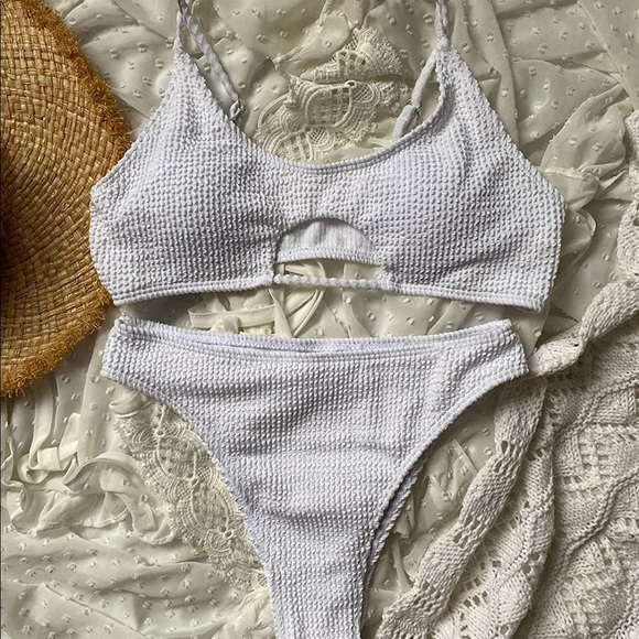 NEW High Waisted White Bikini - Picture 2 of 2